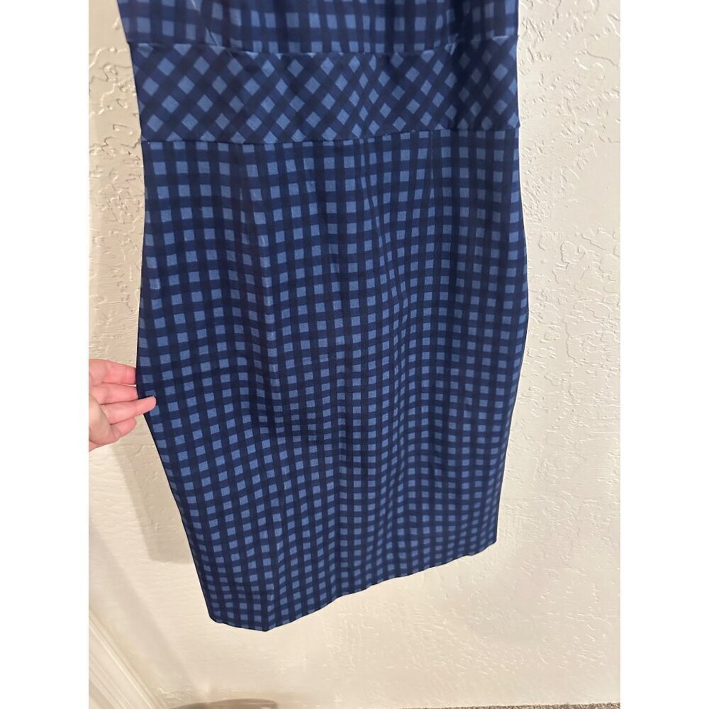 Y Banana Republic Blue Gingham Racer Back Mini Dress - Picture 4 of 11